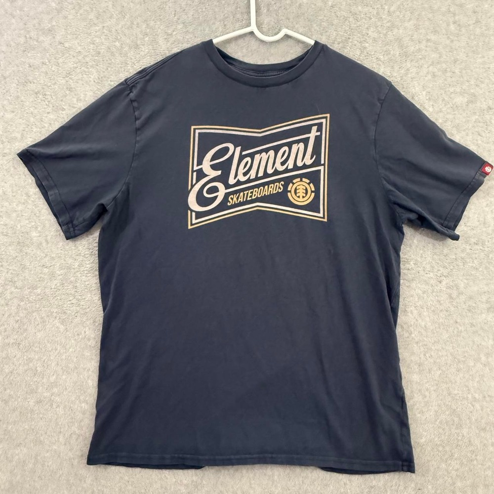 Element Skateboards Regular Fit Logo Graphic T-Shirt Men's XL Navy Blue